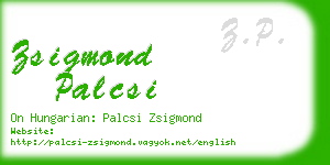 zsigmond palcsi business card